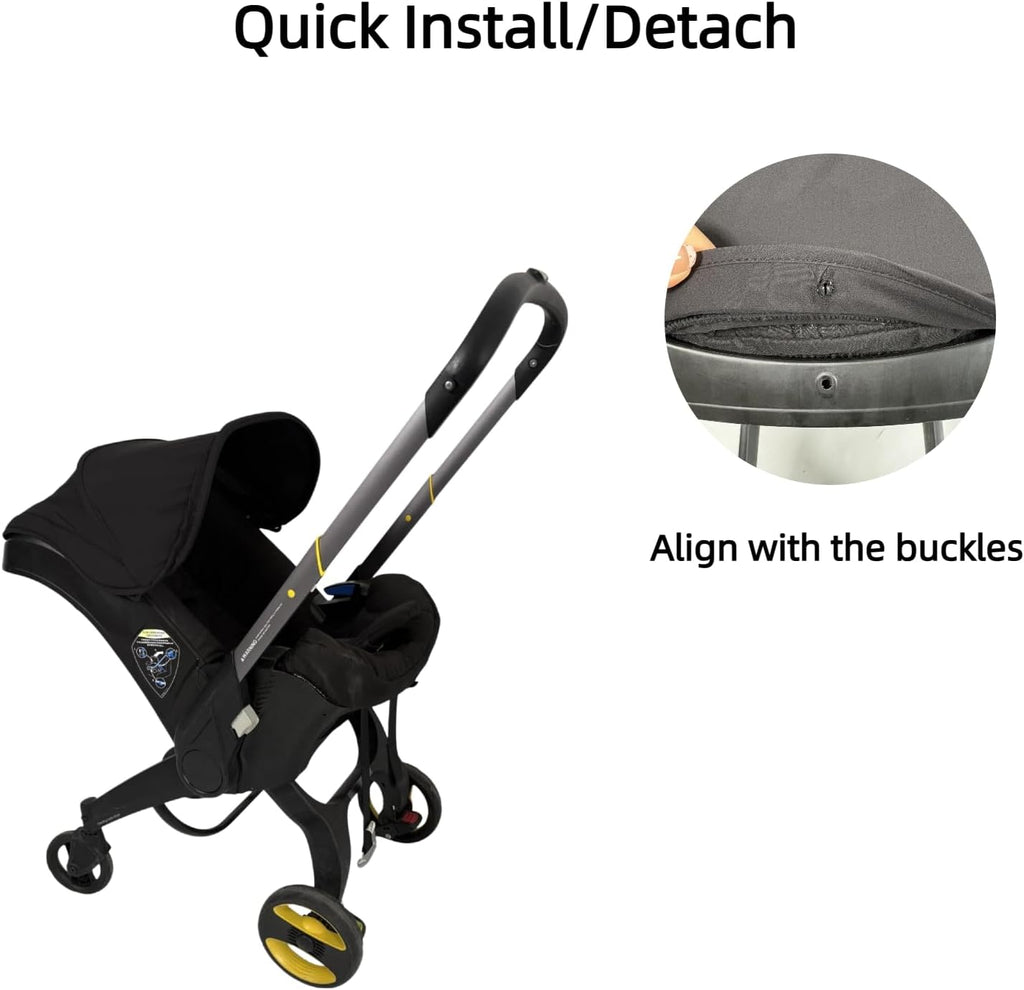 Compatible with Doona Car Seat Cover - 3 in 1 Baby Stroller Replacement Accessories for Newborn Baby Stroller