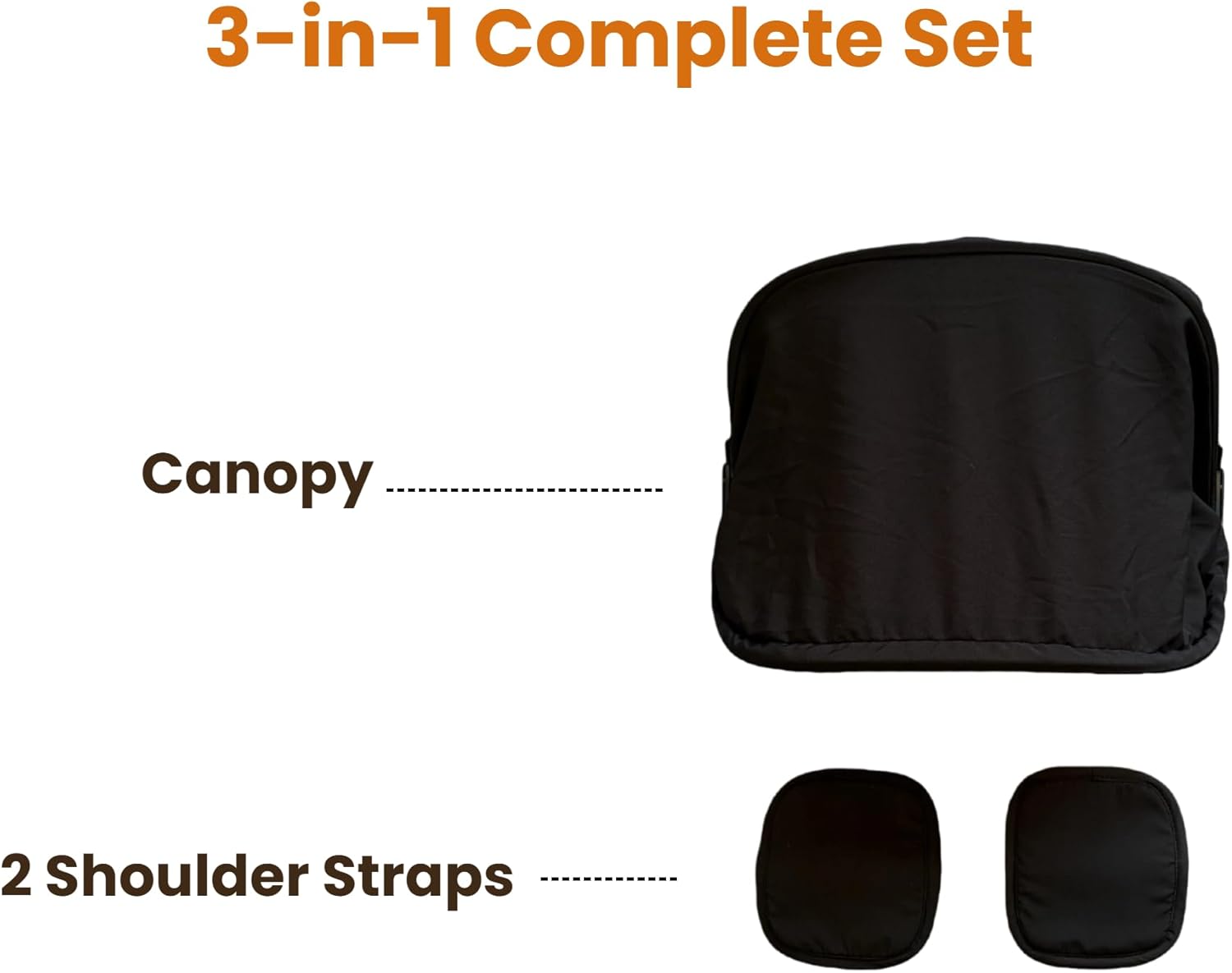 Compatible with Doona Car Seat Cover - 3 in 1 Baby Stroller Replacement Accessories for Newborn Baby Stroller