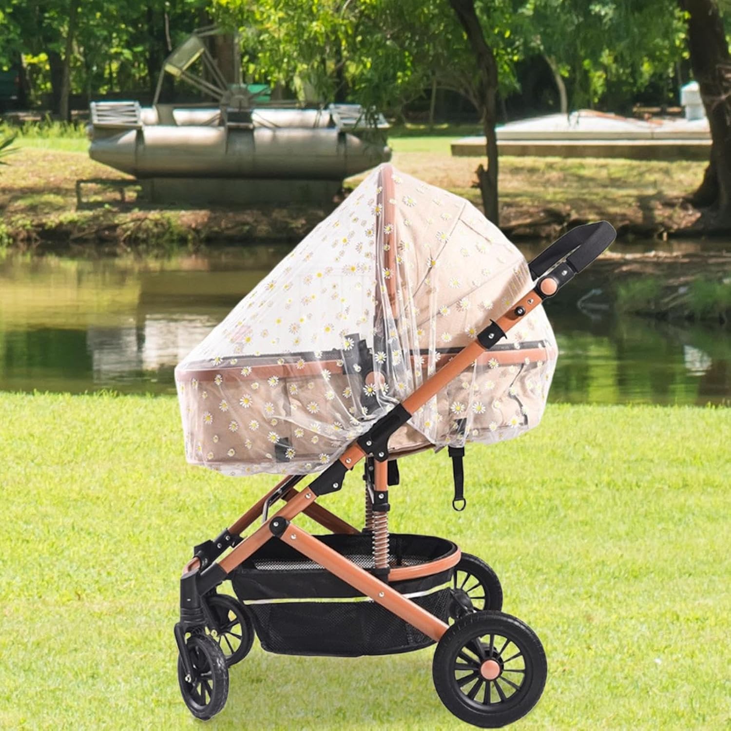 Stroller Net | 2 Pack Portable Baby Stroller Protector Covers - Elastic Stretch Shield Straps for Strollers Cribs, Cribs, Cribs, Babies